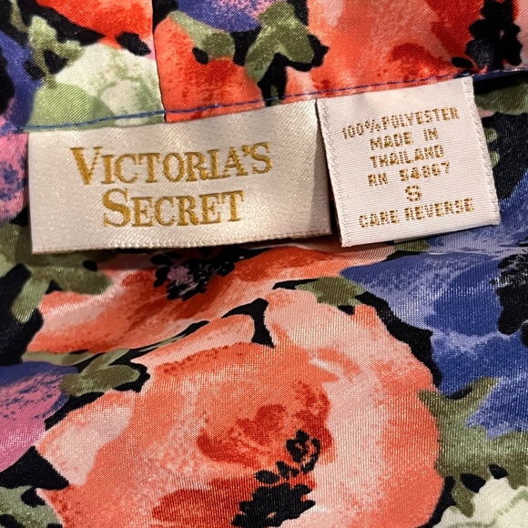 Vintage Victoria’s Secret Gold Label Short Floral Kimono Robe S - Picture 6 of 7